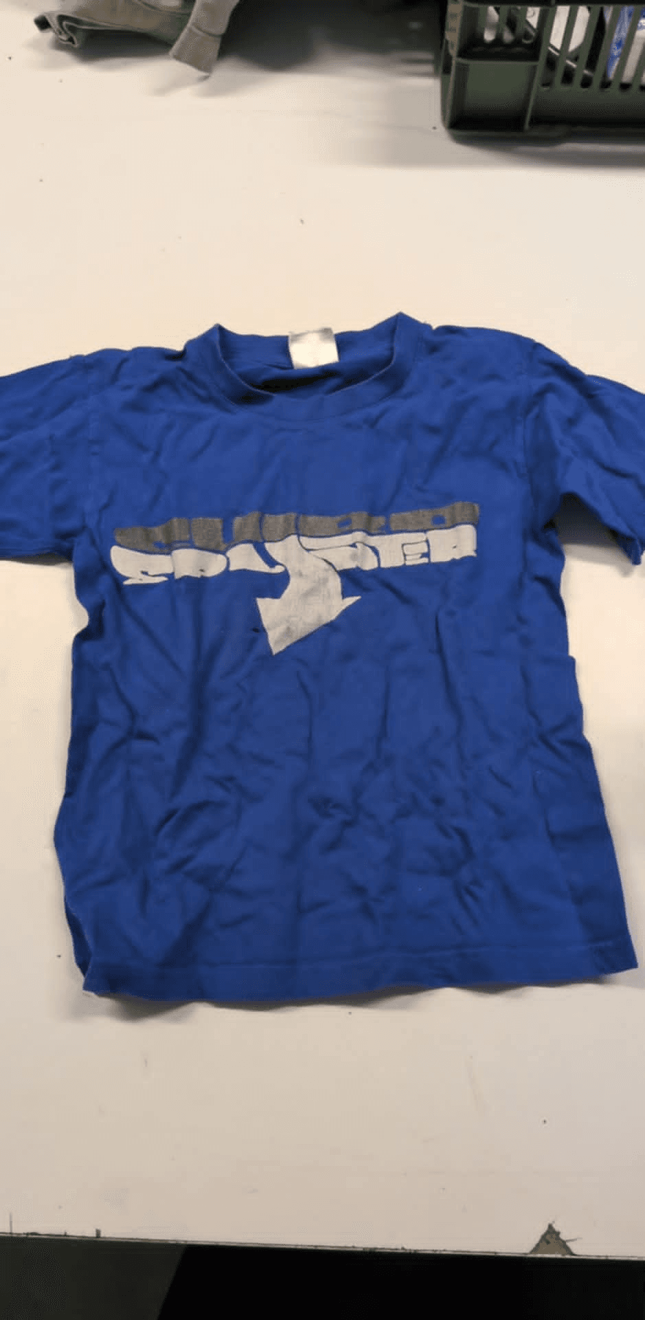 a blue shirt with the word sniper on it